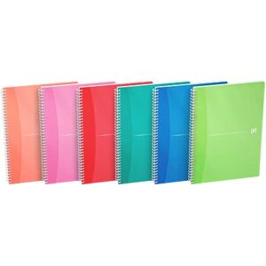 Oxford ST-7475496 My Colours Twin Wire A4 Polypropylene Notebook, 180 Pages, , Pack of 5 Oxford ST-7475496 My Colours Twin Wire A4 Polypropylene Notebook, 180 Pages, , Pack of 5