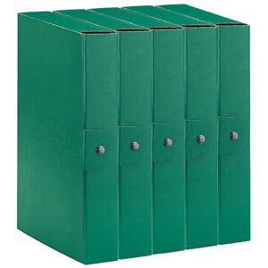 Esselte C26 EUROBOX 390326180 Project File Folder with Button Closure, 25 x 35 cm, Spine 6 cm, Green, Pack of 5 Esselte C26 EUROBOX 390326180 Project File Folder with Button Closure, 25 x 35 cm, Spine 6 cm, Green, Pack of 5