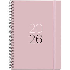 Miquelrius 2026 Week to View Diary, Similar A5+ (155 x 213 mm), Laminated Cardboard Cover, Spiral and Elastic Closure, Weekly Planning, Paper 80 g/m², Spanish-EN-PT, Sand Miquelrius 2026 Week to View Diary, Similar A5+ (155 x 213 mm), Laminated Cardboard Cover, Spiral and Elastic Closure, Weekly Planning, Paper 80 g/m², Spanish-EN-PT, Sand