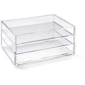 Osco Acrylic Storage Organizer - 3 Drawer Large Clear Container Osco Acrylic Storage Organizer - 3 Drawer Large Clear Container
