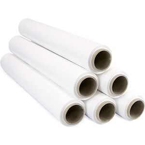 OFITURIA Wrapping Film 50 cm Wide and Stretchable up to 300 Metres Length – Manual Stretch Film Roll for Industrial Packaging (White, 6) OFITURIA Wrapping Film 50 cm Wide and Stretchable up to 300 Metres Length – Manual Stretch Film Roll for Industrial Packaging (White, 6)