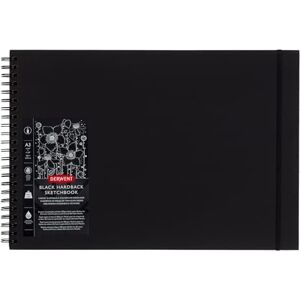 Derwent Black Paper Sketch Book A3 Landscape, Drawing & Writing, 40 Sheets, Acid-Free Paper, Wirebound Spine, Professional Quality, Black Book, 2300381 Derwent Black Paper Sketch Book A3 Landscape, Drawing & Writing, 40 Sheets, Acid-Free Paper, Wirebound Spine, Professional Quality, Black Book, 2300381
