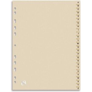 Oxford 20 Packs of Alphabetic Dividers A4 26 Positions Strong Recycled Card Thickness 240 g Beige Oxford 20 Packs of Alphabetic Dividers A4 26 Positions Strong Recycled Card Thickness 240 g Beige