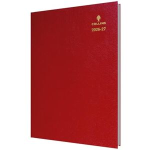 Collins 2026-2027 Mid/Academic Year Planner 13 Month A4 Day-to-Page with Appointments Debden Desk Diary Red (44M.15-2627) Collins 2026-2027 Mid/Academic Year Planner 13 Month A4 Day-to-Page with Appointments Debden Desk Diary Red (44M.15-2627)