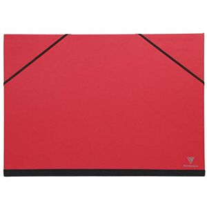 Clairefontaine Ref 144405C Art Folder with Elastic Straps Closure Red Colour Customisable Vellum Card Surface, Suitable for 50 x 65cm Sized Documents Clairefontaine Ref 144405C Art Folder with Elastic Straps Closure Red Colour Customisable Vellum Card Surface, Suitable for 50 x 65cm Sized Documents