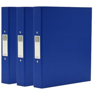 Exacompta A4 Ring Binder, 30mm Spine, 2 Ring, Document Folder, Assorted, Pack of 3 in Blue, Stationery Folders for Filing Paperwork and Document Organisation 226/0002Z Exacompta A4 Ring Binder, 30mm Spine, 2 Ring, Document Folder, Assorted, Pack of 3 in Blue, Stationery Folders for Filing Paperwork and Document Organisation 226/0002Z