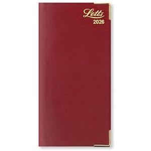 Letts of London Lexicon Slim vertical (landscape) week to view with appointments 2026 diary Burgundy 26-TL3SBG Letts of London Lexicon Slim vertical (landscape) week to view with appointments 2026 diary Burgundy 26-TL3SBG