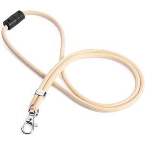 Durable Textile Lanyard with Carabiner Clip, Made of Recycled rPET, Lanyard Length of 46 cm, Pack of 10 Necklaces, Optimal to Be Used with Name Badges, Beige Durable Textile Lanyard with Carabiner Clip, Made of Recycled rPET, Lanyard Length of 46 cm, Pack of 10 Necklaces, Optimal to Be Used with Name Badges, Beige