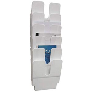 Durable FLEXIPLUS 6 A4 Portrait Literature Holder White Easy To Install Wall Mounted Document Holder Perfect For Flyers, Brochures, Etc. Durable FLEXIPLUS 6 A4 Portrait Literature Holder White Easy To Install Wall Mounted Document Holder Perfect For Flyers, Brochures, Etc.