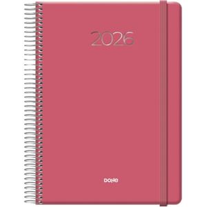 DOHE 2026 Daily Planner – Day per Page, A5 (15x21 cm), Spiral and Elastic Closure, 12 Months January to December, Annual Planner in Spanish – Denver Pink DOHE 2026 Daily Planner – Day per Page, A5 (15x21 cm), Spiral and Elastic Closure, 12 Months January to December, Annual Planner in Spanish – Denver Pink