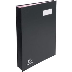 Exacompta Ref 57021E Signature Book 240 x 350mm in Size, Suitable for Holding A4 Documents, 20 Compartments, Expandable Spine, 300gsm Pink Card Interior Black Exacompta Ref 57021E Signature Book 240 x 350mm in Size, Suitable for Holding A4 Documents, 20 Compartments, Expandable Spine, 300gsm Pink Card Interior Black