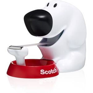 Scotch Dog Tape Dispenser with 1 Roll of Magic Tape Holds Rolls up to 19 mm Wide x 7,5 m Cute Stationery Sets and Cute Gifts White Scotch Dog Tape Dispenser with 1 Roll of Magic Tape Holds Rolls up to 19 mm Wide x 7,5 m Cute Stationery Sets and Cute Gifts White