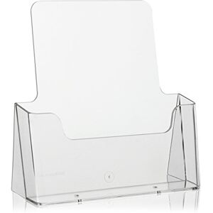 VITAdisplays Table Brochure Stands, Flyer Stands, Brochure Holder (Transparent, DIN A4) Pack of 2 VITAdisplays Table Brochure Stands, Flyer Stands, Brochure Holder (Transparent, DIN A4) Pack of 2