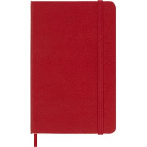 Moleskine Daily Planner 2027, Hard Cover 12 Month Diary with Elastic Closure, Pocket Size 9x14 Cm, Scarlet Red Moleskine Daily Planner 2027, Hard Cover 12 Month Diary with Elastic Closure, Pocket Size 9x14 Cm, Scarlet Red