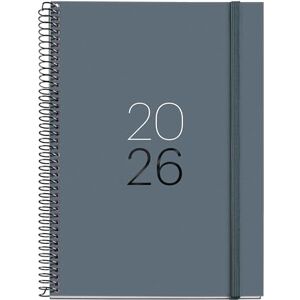 Miquelrius 2026 Week to View Diary, Similar A5+ (155 x 213 mm), Laminated Cardboard Cover, Spiral and Elastic Closure, Weekly Planning, Paper 80 g/m², Spanish-EN-PT, Graphite Miquelrius 2026 Week to View Diary, Similar A5+ (155 x 213 mm), Laminated Cardboard Cover, Spiral and Elastic Closure, Weekly Planning, Paper 80 g/m², Spanish-EN-PT, Graphite