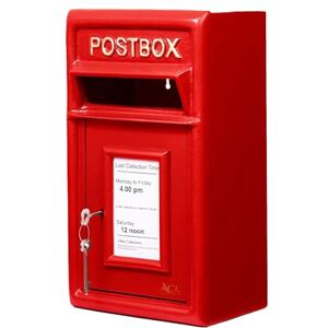 Assorted Collections Wall Mounted Post Box Classic Large Letter Box Lockable With 2 Keys, Heavy Duty Cast Iron Weatherproof Mailbox Easy To Install Keep 24x17x 44 cm, 11.8 kg (Red) Assorted Collections Wall Mounted Post Box Classic Large Letter Box Lockable With 2 Keys, Heavy Duty Cast Iron Weatherproof Mailbox Easy To Install Keep 24x17x 44 cm, 11.8 kg (Red)