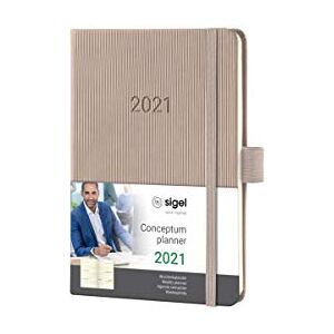 Sigel C2161 Weekly Diary 2021, Approx. A6, hardcover, Taupe Conceptum Sigel C2161 Weekly Diary 2021, Approx. A6, hardcover, Taupe Conceptum