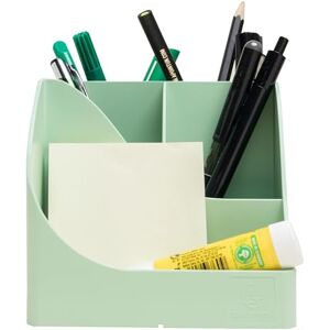 Exacompta SKU 69580D Set of 4 Pen Wave Autentik pencil pots sage green with 5 compartments 4 high compartments for large utensils 1 bottom compartment for small utensils Exacompta SKU 69580D Set of 4 Pen Wave Autentik pencil pots sage green with 5 compartments 4 high compartments for large utensils 1 bottom compartment for small utensils