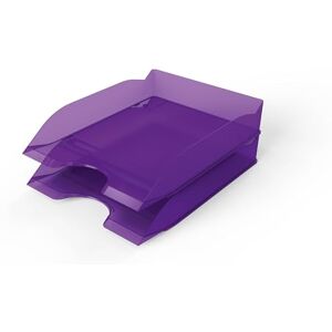 Durable Basic Letter Trays A4, Set of 6 Stackable Desktop Letter Trays, in Trays for Letters, Magazine Files, etc, Translucent Purple Durable Basic Letter Trays A4, Set of 6 Stackable Desktop Letter Trays, in Trays for Letters, Magazine Files, etc, Translucent Purple