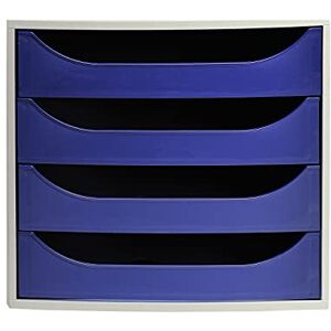 Exacompta Ref. 2286104D 1 Ecobox Office filing module with 4 drawers Midnight blue Exacompta Ref. 2286104D 1 Ecobox Office filing module with 4 drawers Midnight blue