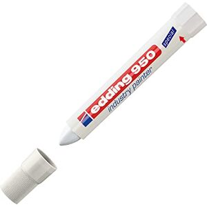 edding 950 industry painter white 10 pens round tip 10 mm marker for writing on metal, rocks, wood rough or wet surfaces Permanent, waterproof edding 950 industry painter white 10 pens round tip 10 mm marker for writing on metal, rocks, wood rough or wet surfaces Permanent, waterproof
