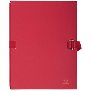 Exacompta Ref 223075E Expanding Folder 240 x 320mm in Size, Suitable for Storing A4 Documents, Expands Up To 13cm , Coloured Canvas with Matching Strap Red (Pack of 5) Exacompta Ref 223075E Expanding Folder 240 x 320mm in Size, Suitable for Storing A4 Documents, Expands Up To 13cm , Coloured Canvas with Matching Strap Red (Pack of 5)
