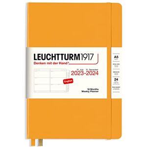 LEUCHTTURM1917 367602 Weekly Planner Medium (A5) 2024, 18 Months, Rising Sun, English LEUCHTTURM1917 367602 Weekly Planner Medium (A5) 2024, 18 Months, Rising Sun, English