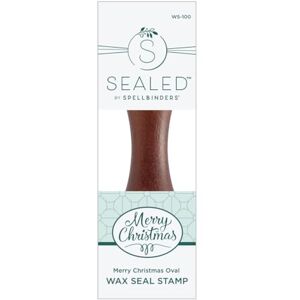 Spellbinders Merry Christmas Oval Wax Seal Stamp from The Sealed for Christmas Collection Spellbinders Merry Christmas Oval Wax Seal Stamp from The Sealed for Christmas Collection