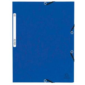 Exacompta Ref 55302E Elasticated 3-Flap Folders Suitable for Holding A4 Documents, 355gsm Glossy Card, Label on Back for Identification Blue (Pack of 10) Exacompta Ref 55302E Elasticated 3-Flap Folders Suitable for Holding A4 Documents, 355gsm Glossy Card, Label on Back for Identification Blue (Pack of 10)