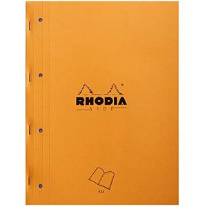 Rhodia 118016C Orange Side Stapled Notepad A4 Small Squares 80 Detachable Sheets 4 Hole Punched 80G Clairefontaine Paper Soft and Resistant Cover Basics Rhodia 118016C Orange Side Stapled Notepad A4 Small Squares 80 Detachable Sheets 4 Hole Punched 80G Clairefontaine Paper Soft and Resistant Cover Basics