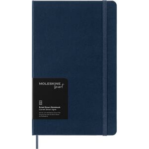 Moleskine Smart Notebook, Smart Writing System, Smart Notebook with Hard Cover, Ruled Pages and Elastic Closure, Large Format 13 x 21, Colour Sapphire Blue Moleskine Smart Notebook, Smart Writing System, Smart Notebook with Hard Cover, Ruled Pages and Elastic Closure, Large Format 13 x 21, Colour Sapphire Blue