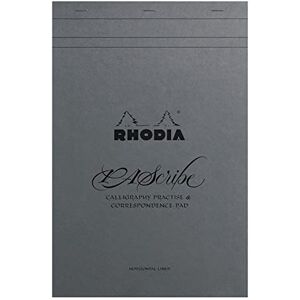 Clairefontaine RHODIA 19006C Stapled Pad for Calligraphy Pascribe Gray Maya Pad A4+ Lined 60 Detachable Sheets Maya Gray Paper 120 g/m Clairefontaine RHODIA 19006C Stapled Pad for Calligraphy Pascribe Gray Maya Pad A4+ Lined 60 Detachable Sheets Maya Gray Paper 120 g/m