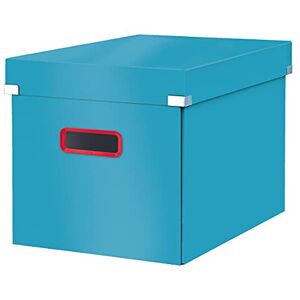 Leitz Click & Store Cube, Foldable Large Storage Box with Lid, Premium Strong Cardboard Container for Home/Office Filing, Cosy Range, Calm Blue, 53470061 Leitz Click & Store Cube, Foldable Large Storage Box with Lid, Premium Strong Cardboard Container for Home/Office Filing, Cosy Range, Calm Blue, 53470061