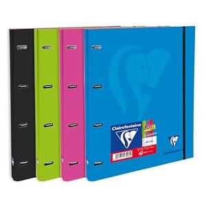Clairefontaine 130943C Refillable Rigid Ring binder A4 21x29,7cm 200 Small Squares Framed Pages 90g White Paper Laminated Card Cover Random Colour Clairefontaine 130943C Refillable Rigid Ring binder A4 21x29,7cm 200 Small Squares Framed Pages 90g White Paper Laminated Card Cover Random Colour