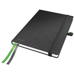 Leitz Complete Quality Notebook A5 Squared, 160 Pages, 80 Sheets, Hardcover, 100 g/m² Paper FSC Certified, Fastener, Bookmark, Pen Loop, Black, 44770095 Leitz Complete Quality Notebook A5 Squared, 160 Pages, 80 Sheets, Hardcover, 100 g/m² Paper FSC Certified, Fastener, Bookmark, Pen Loop, Black, 44770095