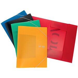 Leitz VON 30071099 Pack of 5 A4 Folder with Elastic Closure, PP Folder, for 150 Sheets, Silver Print, Lightweight Folder for School and Home, Multicoloured, Pack of 5 Leitz VON 30071099 Pack of 5 A4 Folder with Elastic Closure, PP Folder, for 150 Sheets, Silver Print, Lightweight Folder for School and Home, Multicoloured, Pack of 5