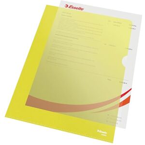 Esselte Premium Folder A4, Clear Yellow Matt Finish, 115 Micron Polypropylene, Box of 100, 54842 Esselte Premium Folder A4, Clear Yellow Matt Finish, 115 Micron Polypropylene, Box of 100, 54842