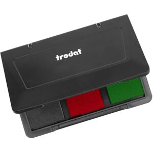 Trodat Hand Stamp Pad for Creative Design 1 Ink Pad with 3 Colours in Grey, Red, Light Green, Indelible Ink, Size 10 x 7 cm, Ideal for Vintage & Creative Mini Trodat Hand Stamp Pad for Creative Design 1 Ink Pad with 3 Colours in Grey, Red, Light Green, Indelible Ink, Size 10 x 7 cm, Ideal for Vintage & Creative Mini