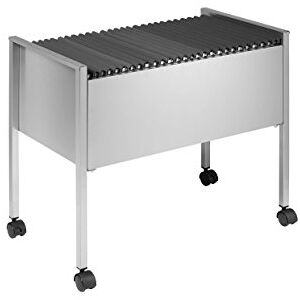Durable ECO Suspension File Trolley, for 80 A4 Suspension Files, Made of Strong Steel, Silver Colour, Ideal for Filing and Storage In Offices Durable ECO Suspension File Trolley, for 80 A4 Suspension Files, Made of Strong Steel, Silver Colour, Ideal for Filing and Storage In Offices