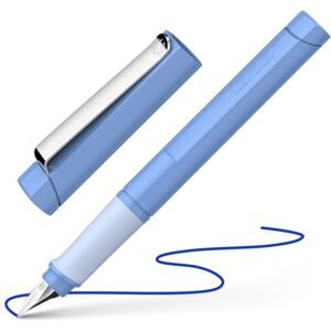 Schneider Base 160425 Fountain Pen Left Handed L Nib with Ink Cartridge Royal Blue Sky Blue Schneider Base 160425 Fountain Pen Left Handed L Nib with Ink Cartridge Royal Blue Sky Blue