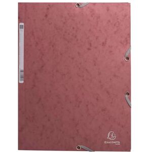 Exacompta Ref 55276E Box of 25 Skandi Elastic folders 3 Flap Pockets in Glossy Card 400 g/m2 Size 24 x 32 cm for A4 documents Antique Pink Exacompta Ref 55276E Box of 25 Skandi Elastic folders 3 Flap Pockets in Glossy Card 400 g/m2 Size 24 x 32 cm for A4 documents Antique Pink