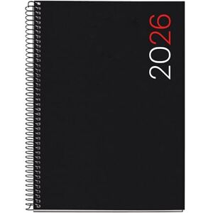 Miquelrius Week to View 2026 Diary, Similar A5+ (155 x 213 mm), Polypropylene Flexible Cover, Spiral, Paper 80 g/m², Weekly Planner, CAT-EN-PT, Red Miquelrius Week to View 2026 Diary, Similar A5+ (155 x 213 mm), Polypropylene Flexible Cover, Spiral, Paper 80 g/m², Weekly Planner, CAT-EN-PT, Red