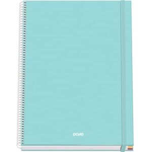 DOHE A4 Squared Notebook – 100 Sheets, 90 gsm, Size 22.8x30 cm, Hard Cover, Ring-Bound with Elastic Closure, 5 mm Grid, School Supplies – SERENITY Green DOHE A4 Squared Notebook – 100 Sheets, 90 gsm, Size 22.8x30 cm, Hard Cover, Ring-Bound with Elastic Closure, 5 mm Grid, School Supplies – SERENITY Green