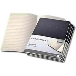 Sigel CO861 Pack of 5 Journals, approx. A4 (18.7 x 27 cm), lined, softcover, Black Conceptum Sigel CO861 Pack of 5 Journals, approx. A4 (18.7 x 27 cm), lined, softcover, Black Conceptum