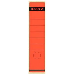 Leitz 16401025 Spine Labels Self-Adhesive Long Wide Pack of 100 Paper Red Leitz 16401025 Spine Labels Self-Adhesive Long Wide Pack of 100 Paper Red