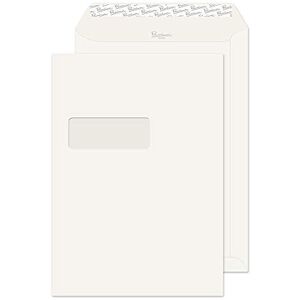 Blake Premium Business C4 324 x 229 mm 120 gsm Peel and Seal Window Pocket Envelopes (71892) Oyster Wove Pack of 250 Blake Premium Business C4 324 x 229 mm 120 gsm Peel and Seal Window Pocket Envelopes (71892) Oyster Wove Pack of 250