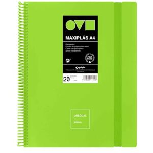 Grafoplás Grafoplas A4 Plastic Sleeve Folders 20 Transparent Linings Rigid Polyfoam Covers Durable and Ultralight Green PVC Spiral Minimal Uniqual Perfect for Documents Grafoplás Grafoplas A4 Plastic Sleeve Folders 20 Transparent Linings Rigid Polyfoam Covers Durable and Ultralight Green PVC Spiral Minimal Uniqual Perfect for Documents
