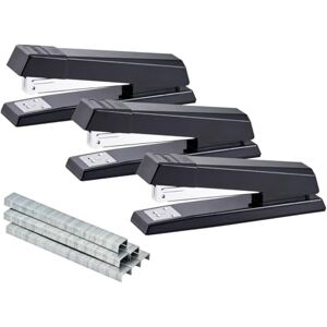 Bostitch Office No-Jam Premium Desktop Stapler, Full-Strip, Black, 1,250 Staples Included, 3-Pack Bostitch Office No-Jam Premium Desktop Stapler, Full-Strip, Black, 1,250 Staples Included, 3-Pack