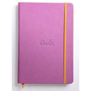Rhodia 118751C Lilac Rigid Notebook A5 Lined 192 pages Ivory Clairefontaine Paper 90 g/m Bookmark, Elastic Closure Faux Leather Cover rama Collection Rhodia 118751C Lilac Rigid Notebook A5 Lined 192 pages Ivory Clairefontaine Paper 90 g/m Bookmark, Elastic Closure Faux Leather Cover rama Collection