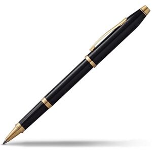 Cross Century II Black Lacquer Rollerball Pen with 23CT Gold-Plated Appointments incl. Luxury Gift Box – Refillable Rolling Ball Pen Cross Century II Black Lacquer Rollerball Pen with 23CT Gold-Plated Appointments incl. Luxury Gift Box – Refillable Rolling Ball Pen